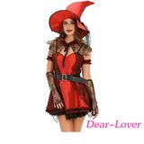 6PCS Mischievous Witch Halloween Costume