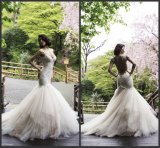 Spaghetti Straps Wedding Ball Gown Lace Tulle Wedding Dresses Mg54