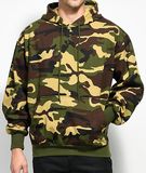 High Quality Customized Men's Camo Green Hoodies Wholesale