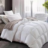 Luxurious All Seasons Lightweight White Goose Down Comforter