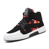 China Suppliers New Model Sneakers Mens High Top Leather Casual Shoes