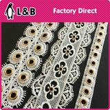 2017 Design Flower Lace Trim with Eyelet for Dress