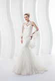 Sweetheart Pleat Body Lace Bolero Jacket Mermaid Lace Bridal Gown