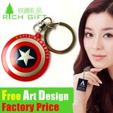 OEM American Iron Man 3D/2D Custom Metal Keyring