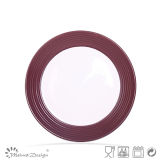 Purple Swirl Circle Ceramic Salad Plate