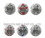 Fashion Alloy Round Silver Rhinestone Snap Button Bracelets Garment Accessories