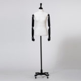 Fashionable Lace Wrapped Female Torso Mannequin with Wooden Arm