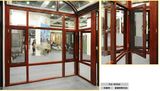 Latest Wood Grain Finish Aluminum Casement Window with Mosquito Nets