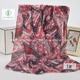 100% Viscose Newest Geometric Rhombic Printed Shawl Fashion Lady Scarf