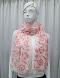 Lady Fashion Sailing Printed Cotton Voile Silk Scarf (YKY1084)