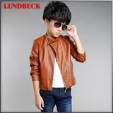 Fashion PU Jacket for Boy Children Coat