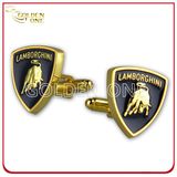 Factory Supply Personalized Metal Embossed Gold Plated Cufflink