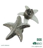 Promotional Silver Metal Custom Star Shape Badge