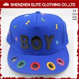 Blue Plain Cotton 6 Panel Baseball Cap Manufacturers