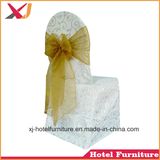 Polyester/Satin/Spandex Flower Chair Cover for Banquet/Restaurant/Hotel/Hall/Wedding