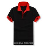 Polo T-Shirts in Cotton in Contrast Color