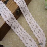 Wholesaler 3cm Pink Nylon Tricot Strentch Lace for Lingerie