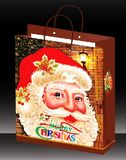 Die Cut Handle Kraft Paper Bags for Merry Christmas