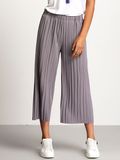 Customized Women Fashion Elastic Waist Pleated Wide Leg Pants