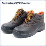 Genuine Leather PU Injection Cheap Steel Toe Security Shoes Ss-024