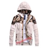 2015 Latest Design Flower Printed Mens 100%Cotton Hoodie Sweater (J-1623)