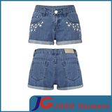 Ladies Embroidered Denim Shorts (JC6036)