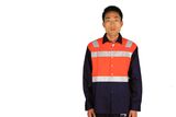 Orange Navy Hi Vis Reflective Safety Fire Protective Workwear