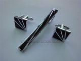 Tailored Corporate Suit Shirt Logo Branded Cufflinks Tie Clip Set