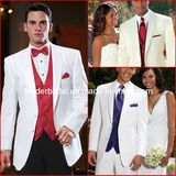 White Groom Men Suits Red Blue Purple Formal Wedding Tuxedo Mic2016