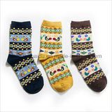 Odd Retro Style Vivid Jacquard Cotton Socks