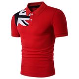 100 Cotton Pique Fabric Wholesale Red Polo Shirts with Printing