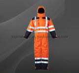 High Visibility Refelctive Winter Boiler Suit Safety Coverall for Worker