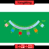 Customize Waterproof Blackjack Casino Poker Table Layout 7 Player for Mini Table with Green Color Ym-Qt1g-1