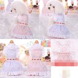 jewelry Heart Pet Skirts Lace Lovely Stripes Dog Dress