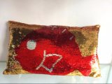 2017 Hot Reversible Two Colors Sequin Spangle Pailltte Fish Pattern Cushion
