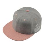 Custom Flat Brim Plain Cotton 3D Embroidery Snapback Baseball Cap