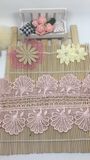 Factory Stock Wholesale 6cm Width Embroidery Nylon Lace Polyester Trimming Lace for Garments Accessory & Home Textiles & Curtains Decoration