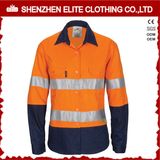 Wholesale 100% Cotton Orange Safety Shirts Reflective Tape