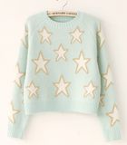 Rabbit Hair Pullover with White Star (BT1820)