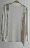 Long Sleeve Opean Patterned Ladies Knit Cardigan