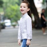 New Product China Wholesale Frock Design White Lace Girl's Shirts