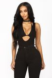 Black Slip Sexy Ladies Bodysuit Tops with Strapleeve Fashion Bodysuit Tops