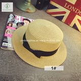 2017 New Design Fedora Paper Straw Hats with Ribbon for Summer