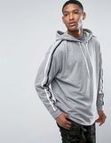 Oversized Hoodie with Piping & Side Zips