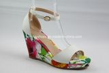 Grace Wedge Design Fashion Lady Sandal with Ankle Strap