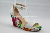 Grace Wedge Design Fashion Lady Sandal with Ankle Strap