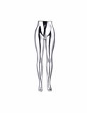 Chrome Silver Female Mannequin Legs