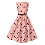 Audrey Hepburn Plus Size Cotton Swing Dress Women Casual