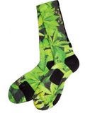 Green Leaves for Young Men Running Elite Sock