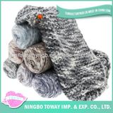 High Quality Woven Polyester Fashion Hand Knitting Scarf